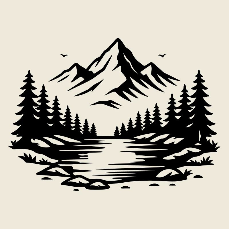 Mountains Forest Outdoor Icon