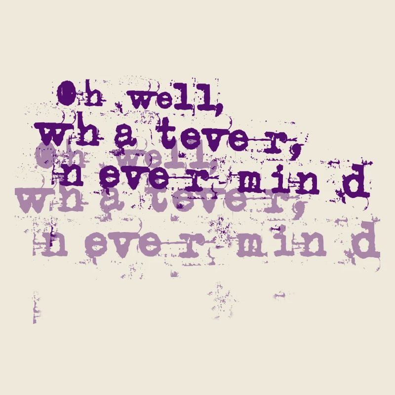 Purple Grunge Typographic Burst - nevermind