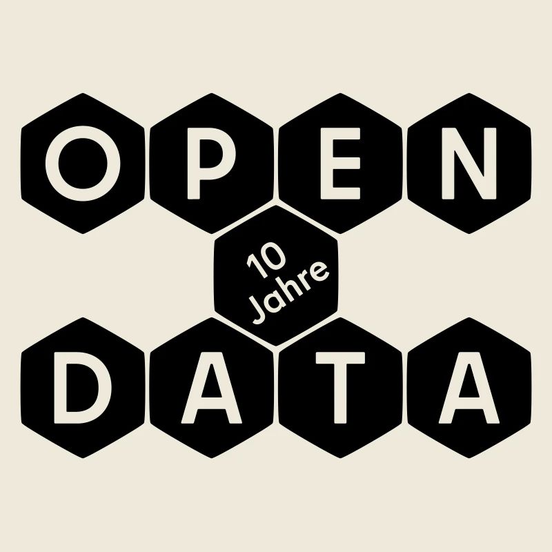 Open Data 10 Jahre Jubiläum (dunkel)