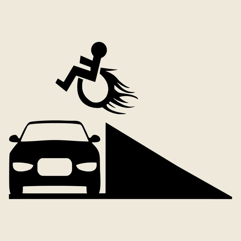 Rollstuhlfahrer springt über eine Rampe #