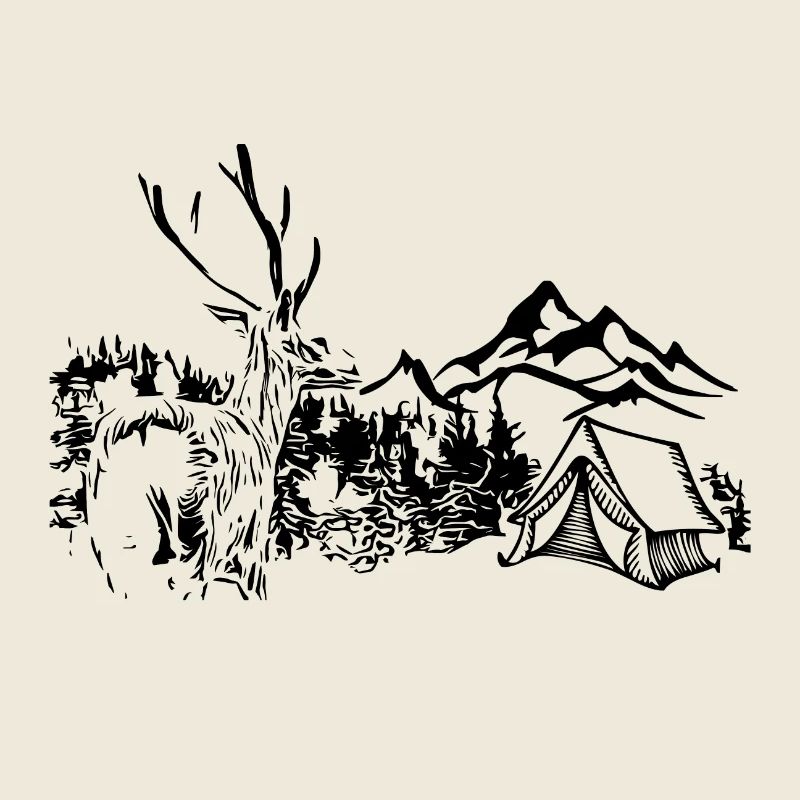 Cerfs, Montagnes, Nature, Camping