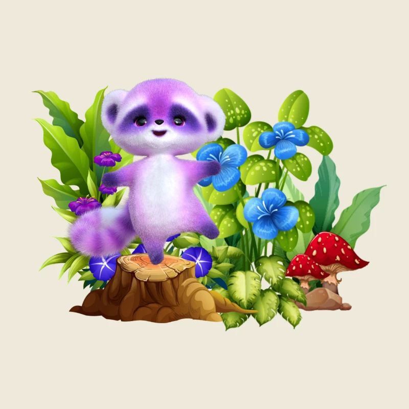 Pastel Koala in Enchanted Garden