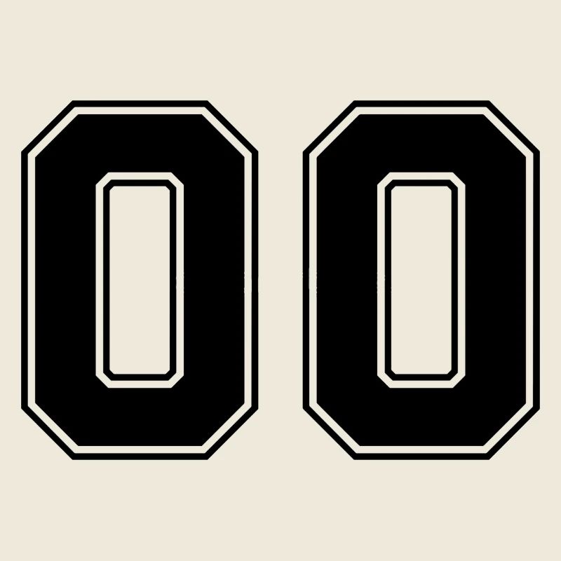 Zahl Null 00