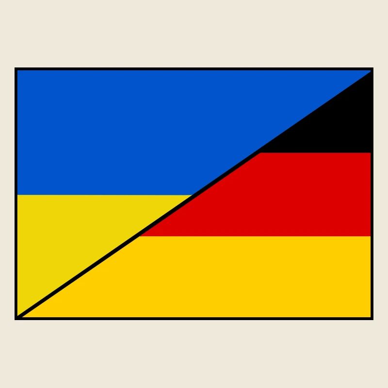 Ukraine Germany Flag, Patch