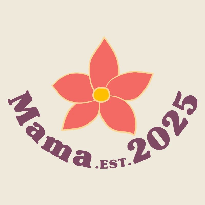 Mama Est 2025 Retro Ich werde Mutter