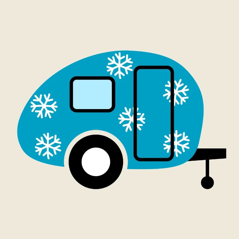 Caravan Snowflakes Caravan Camping Winter Fan