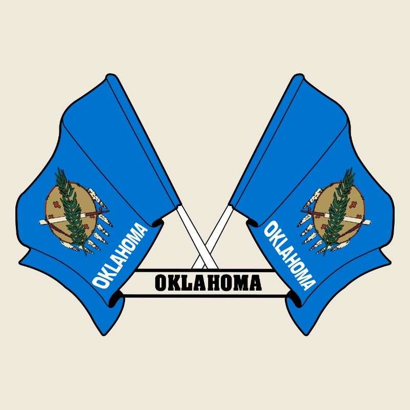 Deux drapeaux texte OKLAHOMA