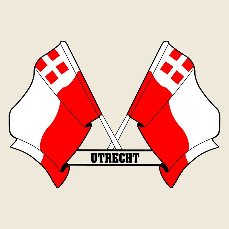 Deux drapeaux texte UTRECHT