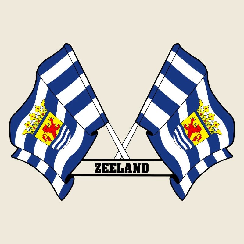 Two flags text ZEELAND