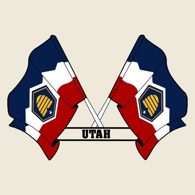 Two flags text UTAH