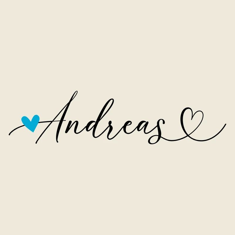 Andreas Surname First name Calligraphy Heart