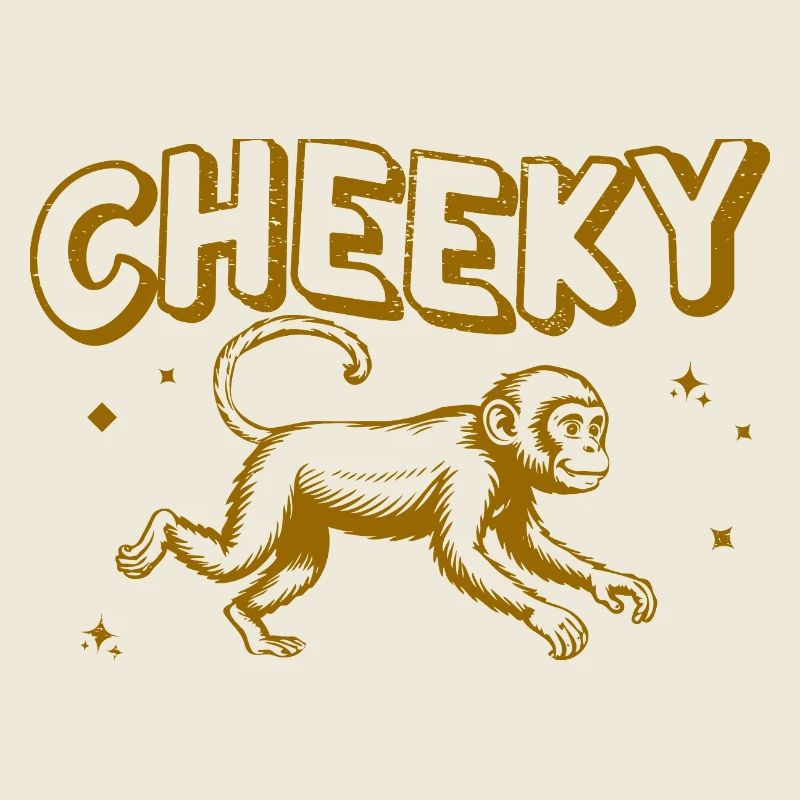 Playful Cheeky Monkey Illustration