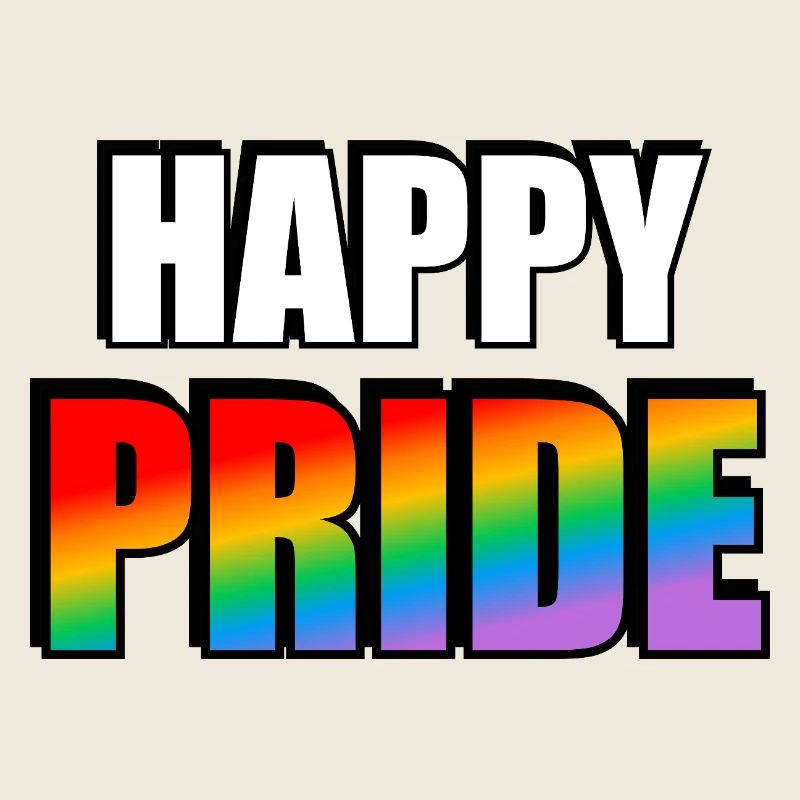 Vibrant Pride Rainbow Typography