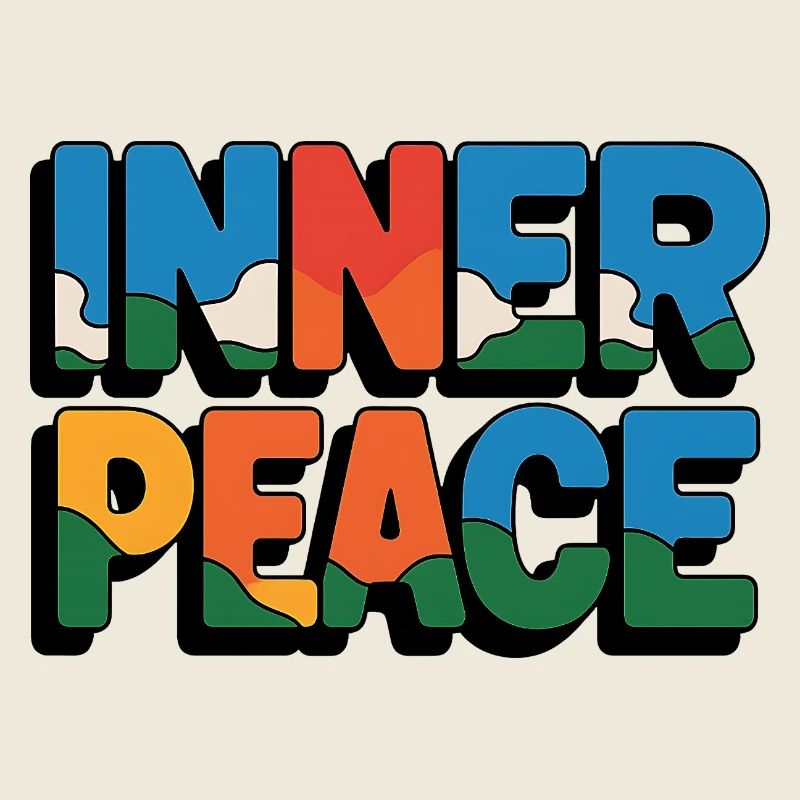 Inner Peace Regenbogen-Buchstaben