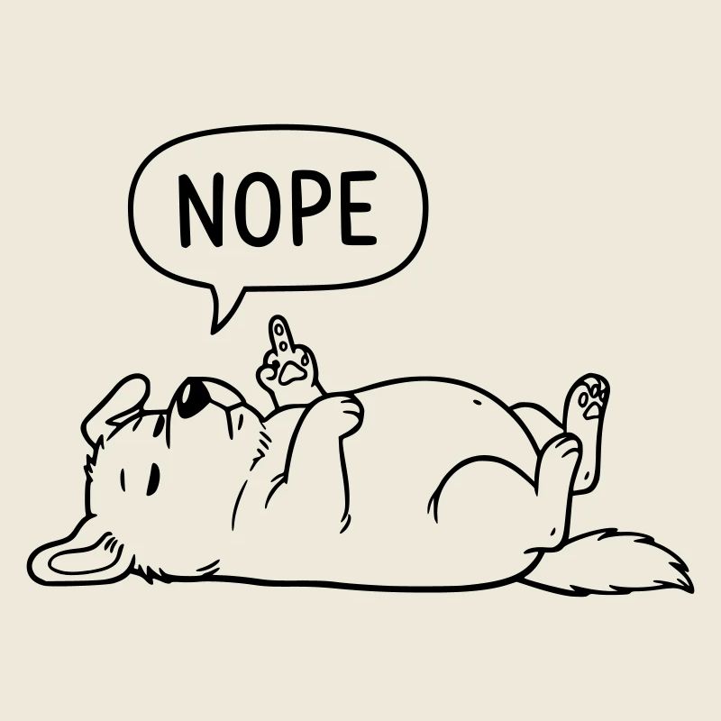 Nope Dog | Funny Middle Finger Statement