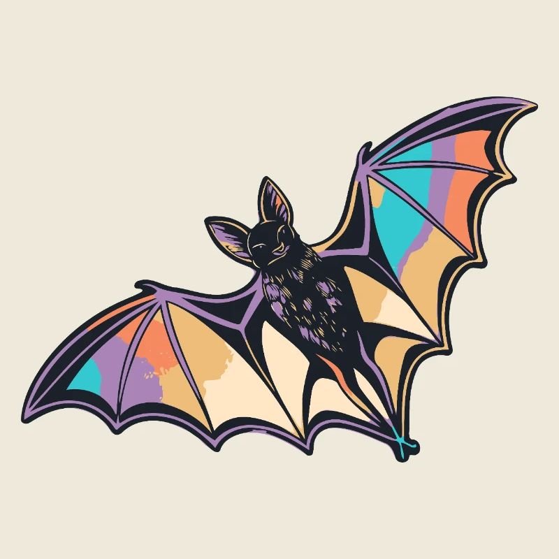 Stylized Rainbow Bat