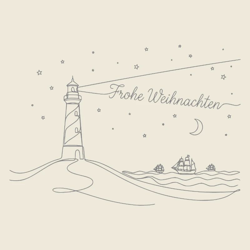 Joyeux Noël, phare, mer et plage