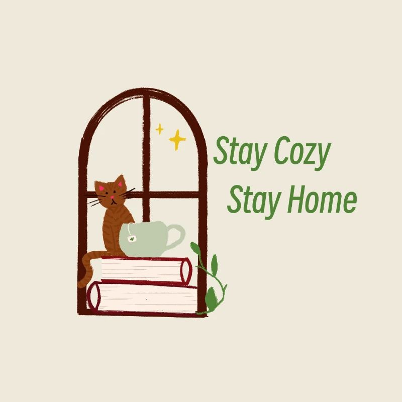 Bleib Gemütlich bleib Zuhause