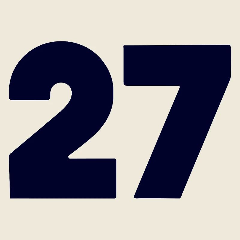 Bold 27 Numeric Emblem