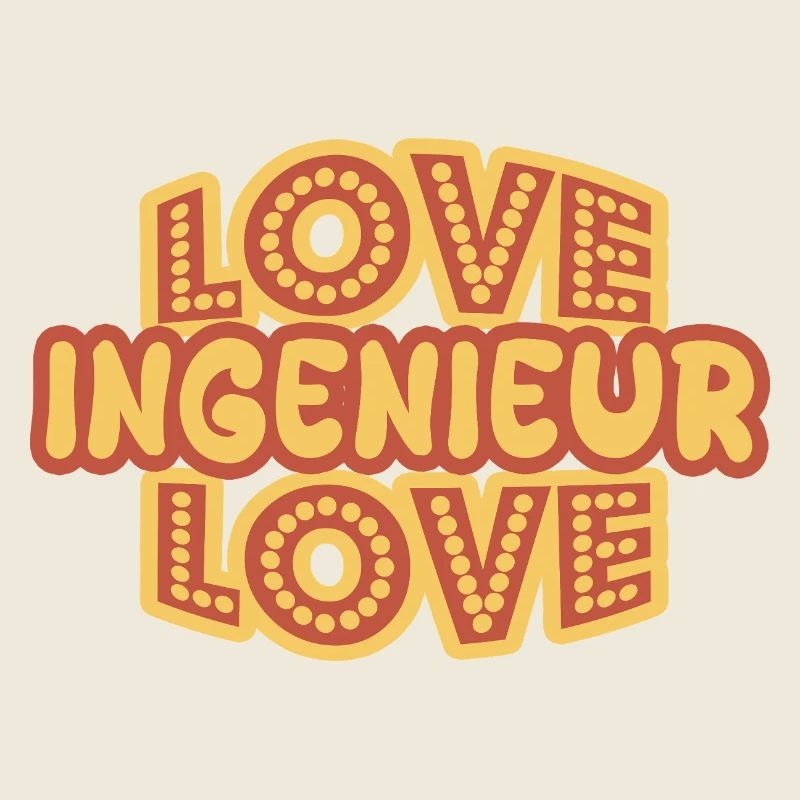 Love Engineer Love Retro Typo