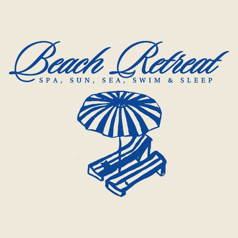 Beach Retreat Logo with Parasol