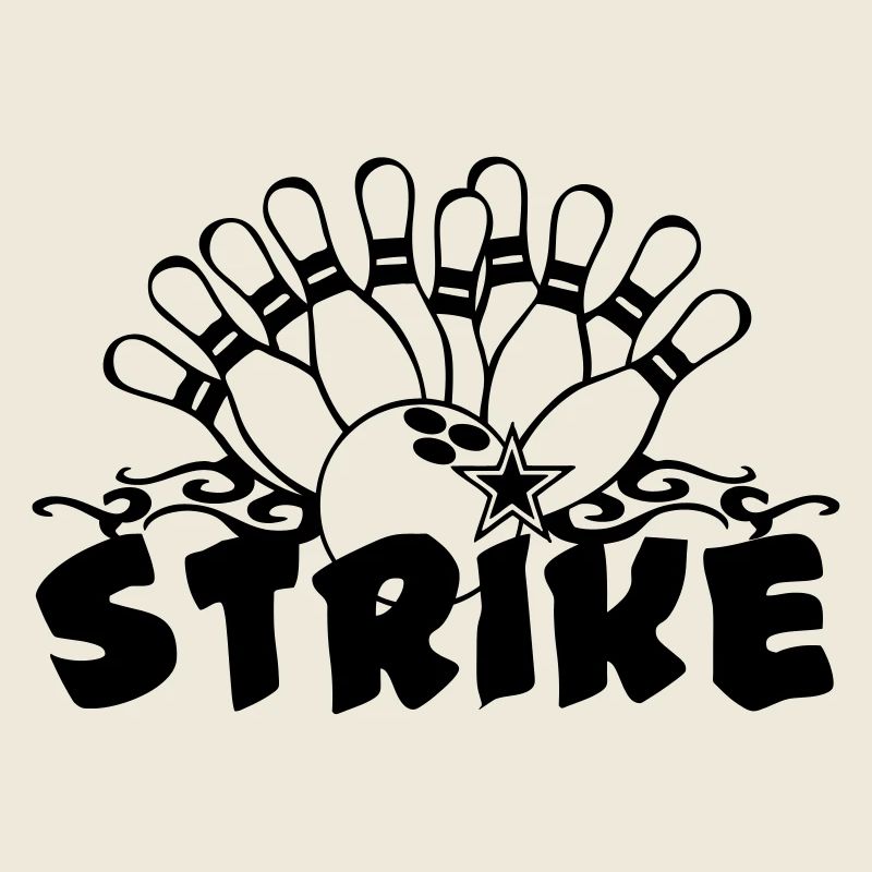 Bowling Strike , Fun Shirt , Strike (25)