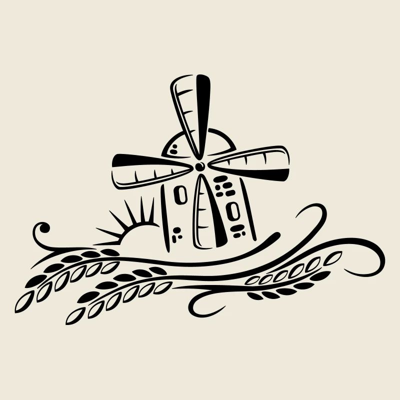 Baker, grain, mill, corn, sun