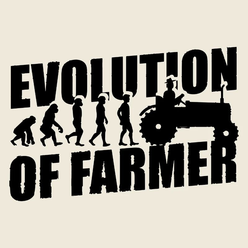 Evolution des Landwirtes Farmer Traktor