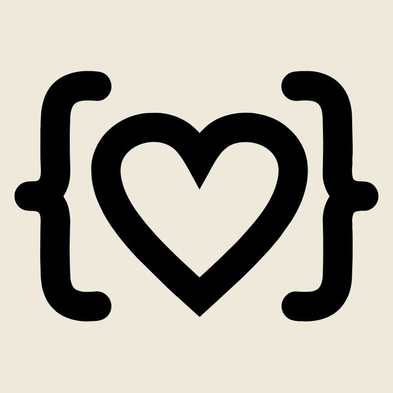Heart of programmer code logo