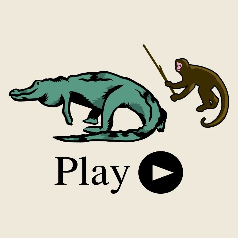 Monkey and crocodile