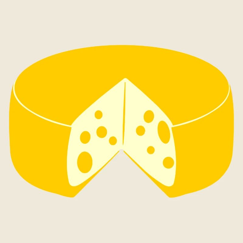 Fromage jaune doré avec pointe coupée