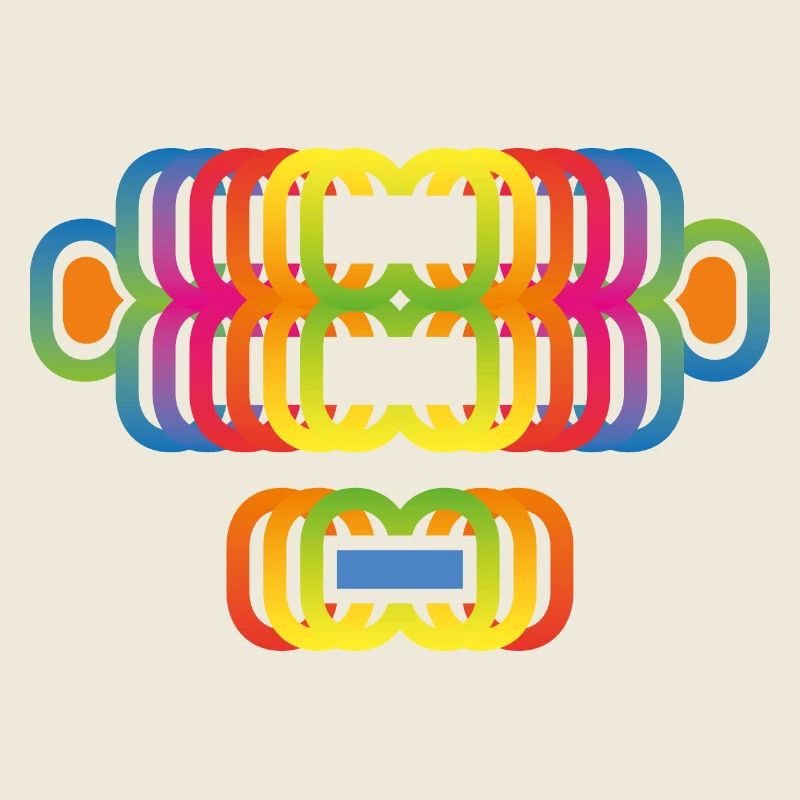 Arc-en-ciel couleur singe