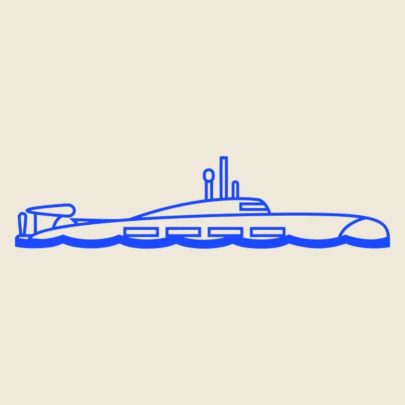 Surfaced Submarine Water Surface Dive