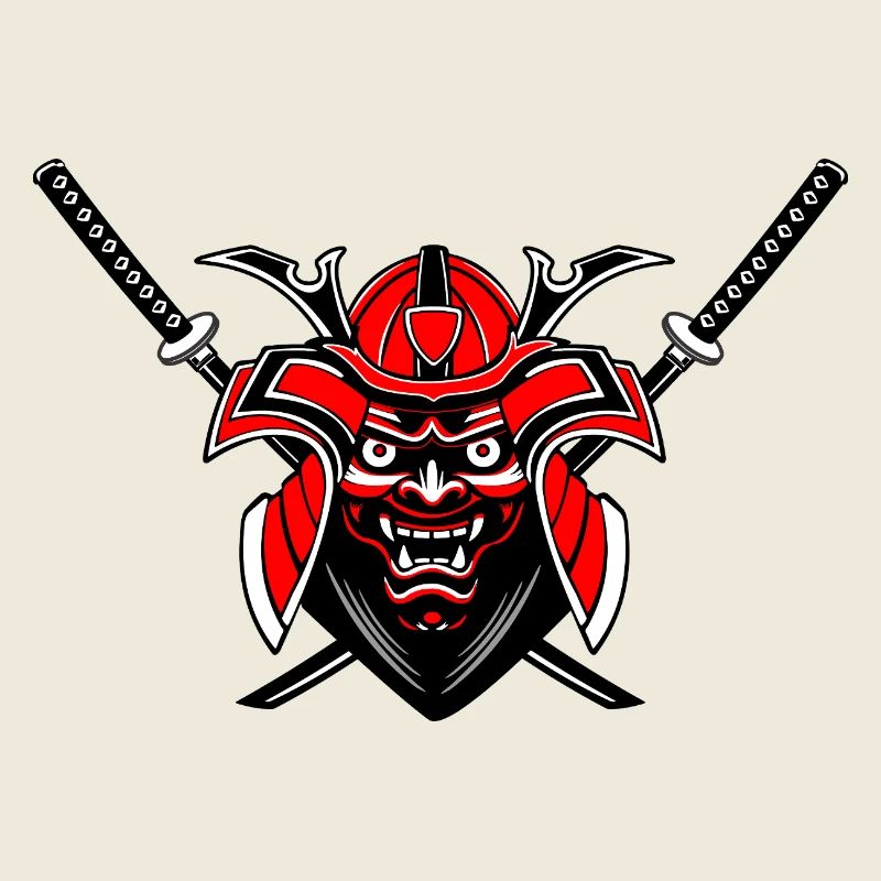 Menpō & Épées – Rouge Noir Design
