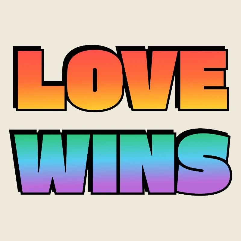 Love Wins Gradient Fetter Text