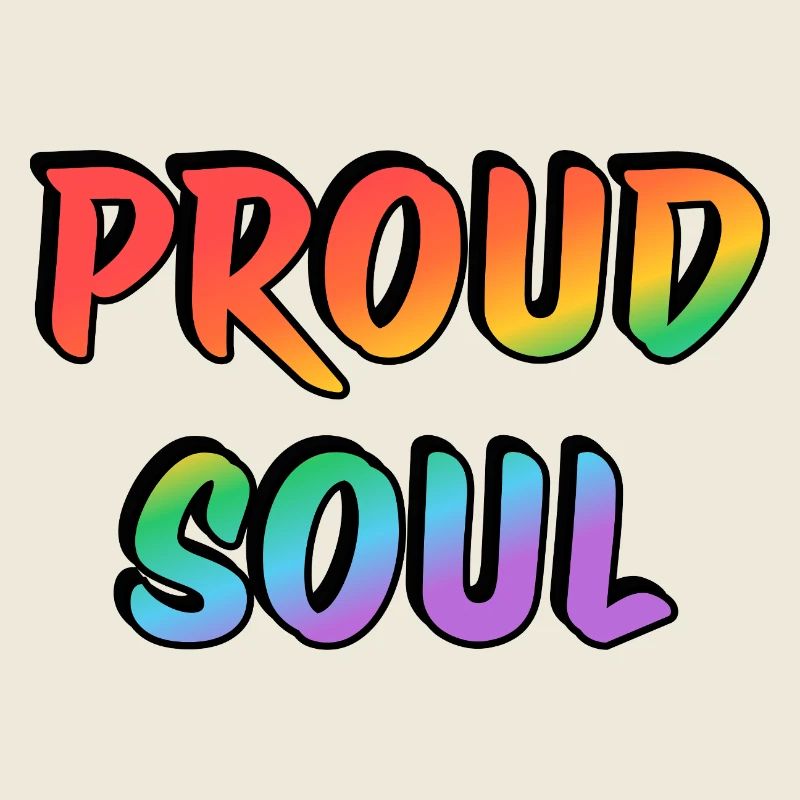 Stolze Seele Regenbogen Handschrift Typografie