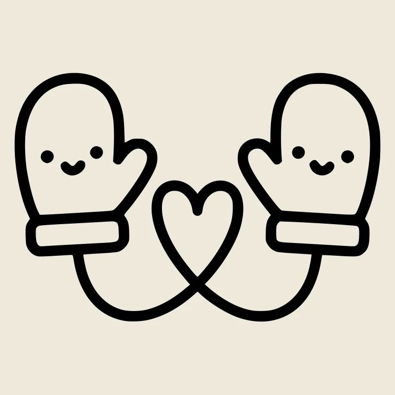 Cute Gloves with Heart | Winter Love