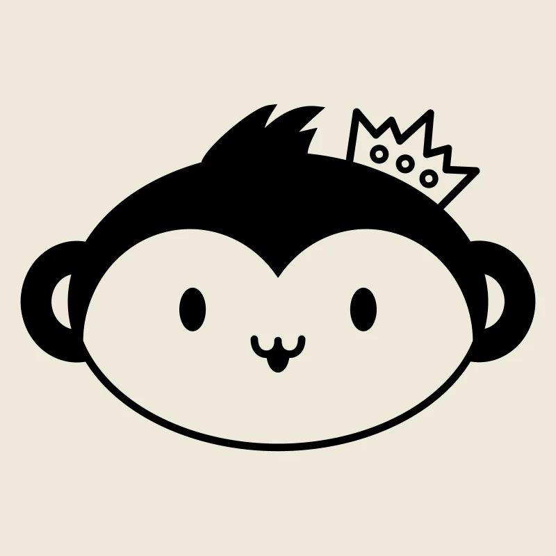 Monkey Crown – Cute Monkey Head with Crown