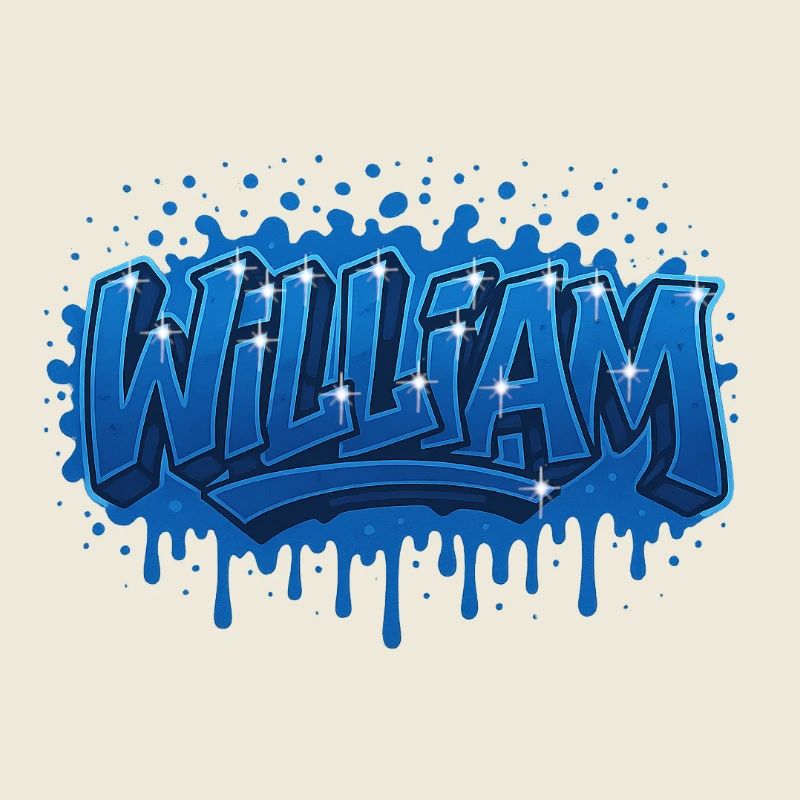 Graffiti First Name WIlliam Gift Ideal Printable