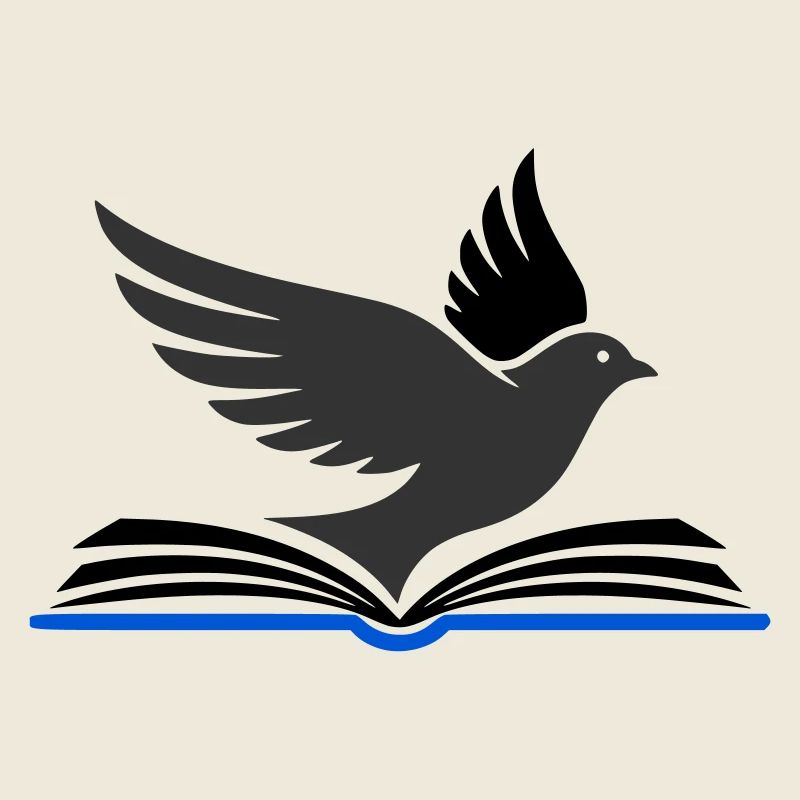 Bird flies out of book
