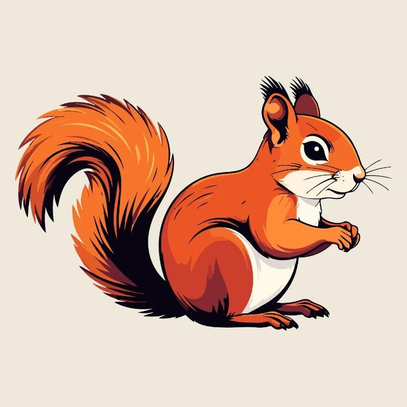 Lebhaftes kleines Eichhörnchen Waldbewohner Motiv