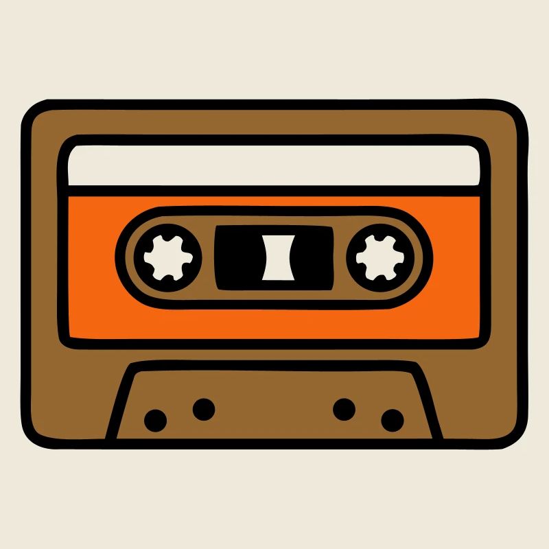 Icône des années 90 de la mixtape rétro cassette
