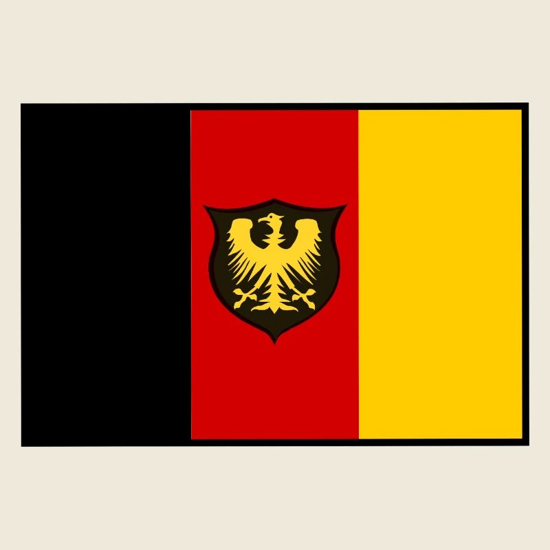 Eagle Flag BlackRedGold Shield