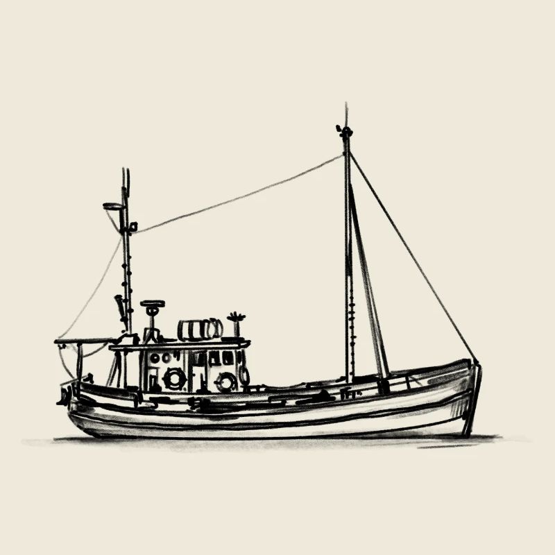 Fischkutter & Krabbenkutter - Illustration