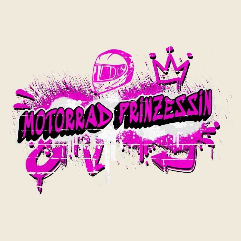 Motorcycle Princess Graffiti Design
