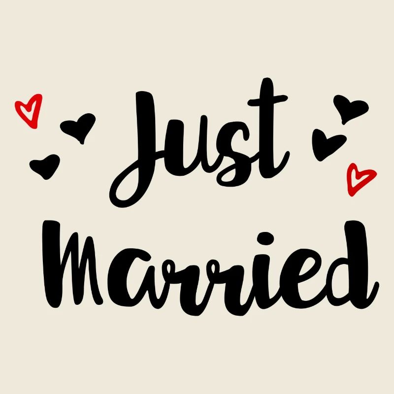 Just married Herzchen Geschenkidee