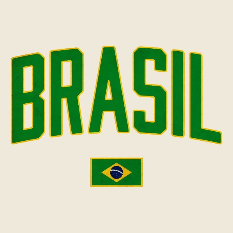 Brasil design with national flag