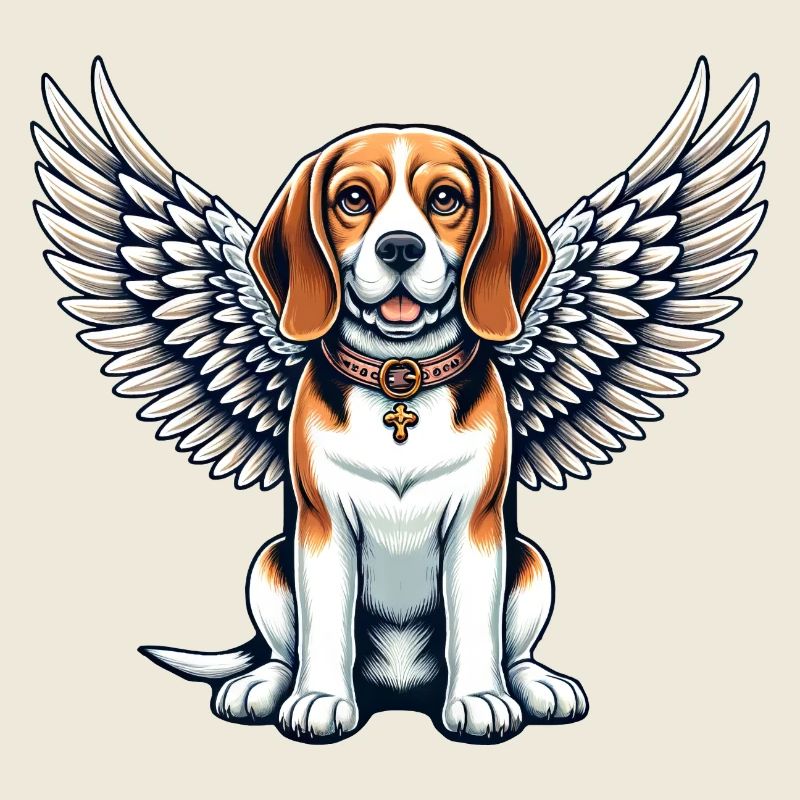 Beagle Angel - Chien mignon avec des ailes