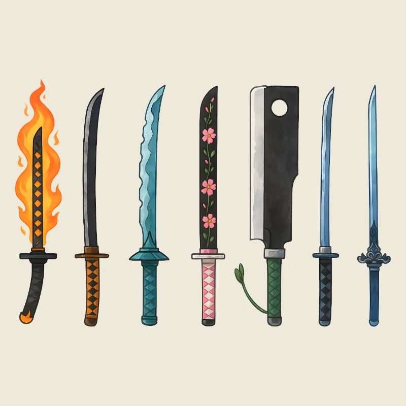 Anime Schwerter Sammlung Design