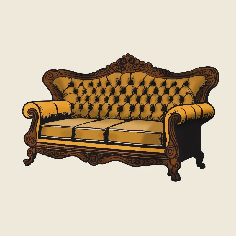 Viktorianische Samt-Sofagrafik